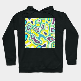 Liquid swirl illustration in bright colors Hoodie